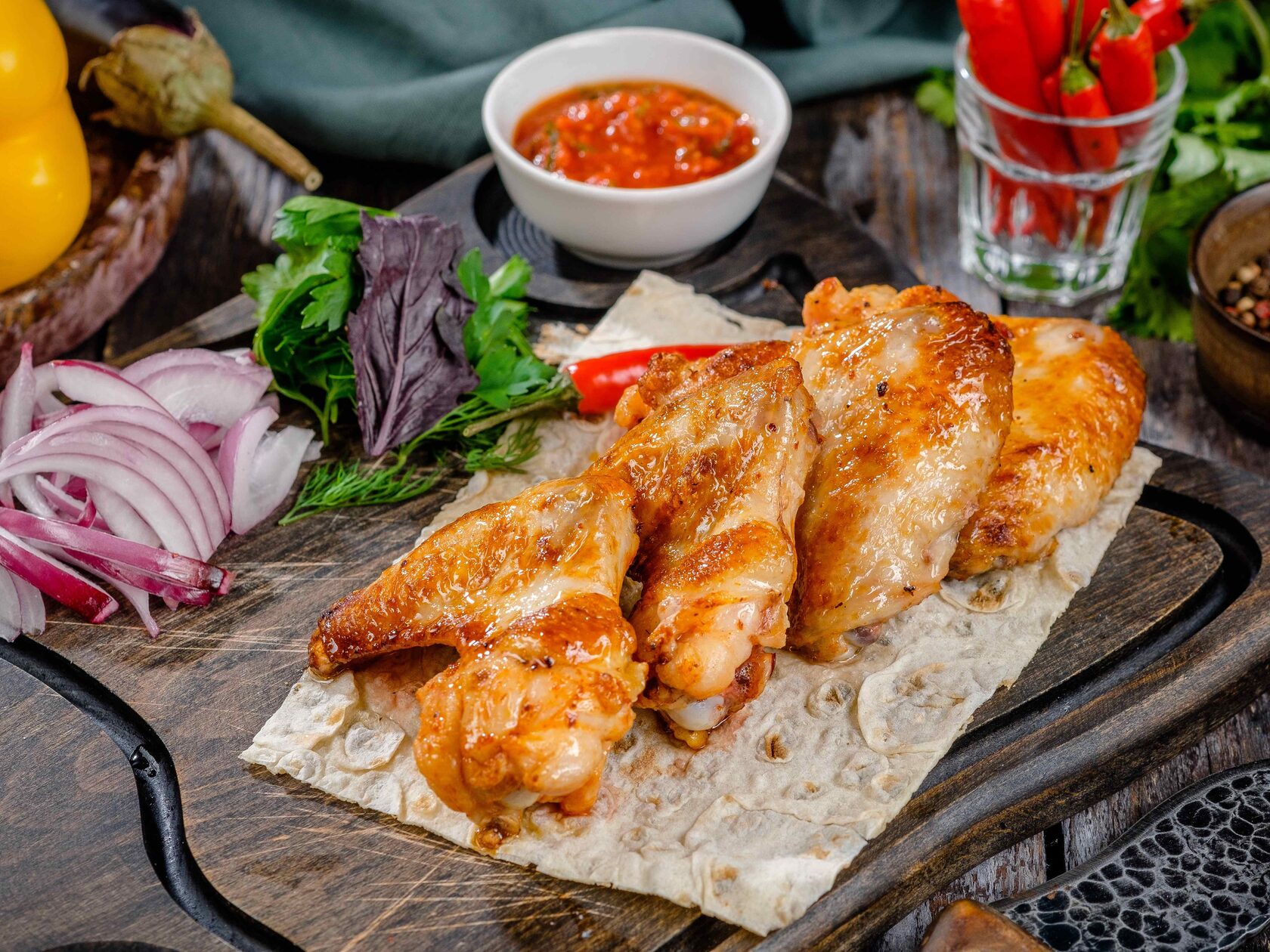 Шашлык из куриных крылышек